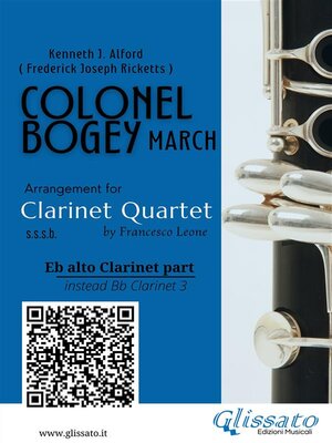 cover image of Eb Alto Clarinet part of "Colonel Bogey" for Clarinet Quartet